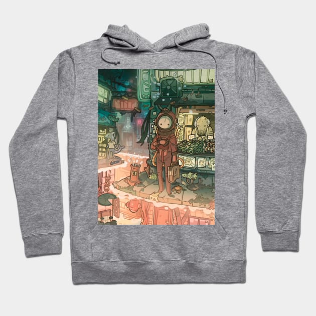 Underwater city Hoodie by carlesdalmau